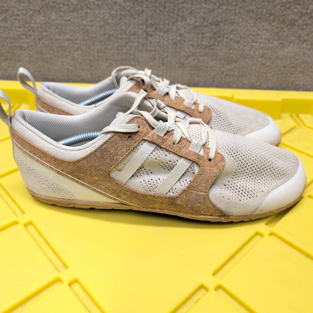 Xero Zelen Men's Barefoot Road Running Shoes White Beige Cork Size 12.5